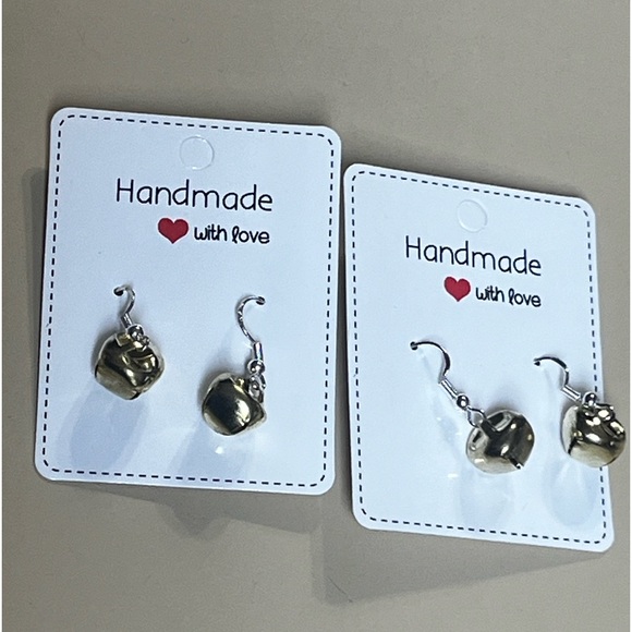 Jingle Bell Earrings Handcrafted - Picture 4 of 12